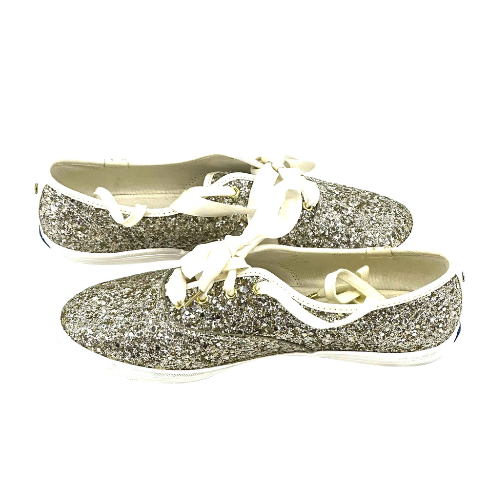 Keds X Kate Spade New York Glitter Sneakers Stylish Comfy Glam Chic Size 8 - Picture 7 of 10
